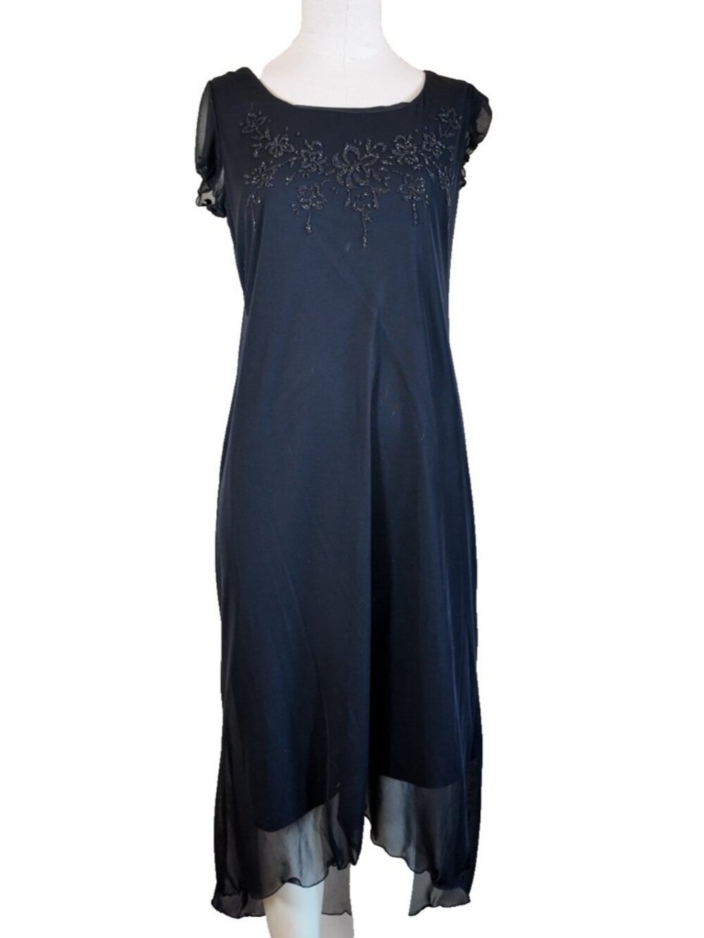 Y2k Vintage A Byer Long Black Dress Beaded Size 10